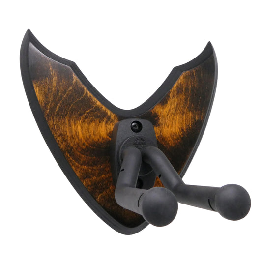 Gitarrenhalter aus Holz Orange Schwarz – DARK EDGE SIX