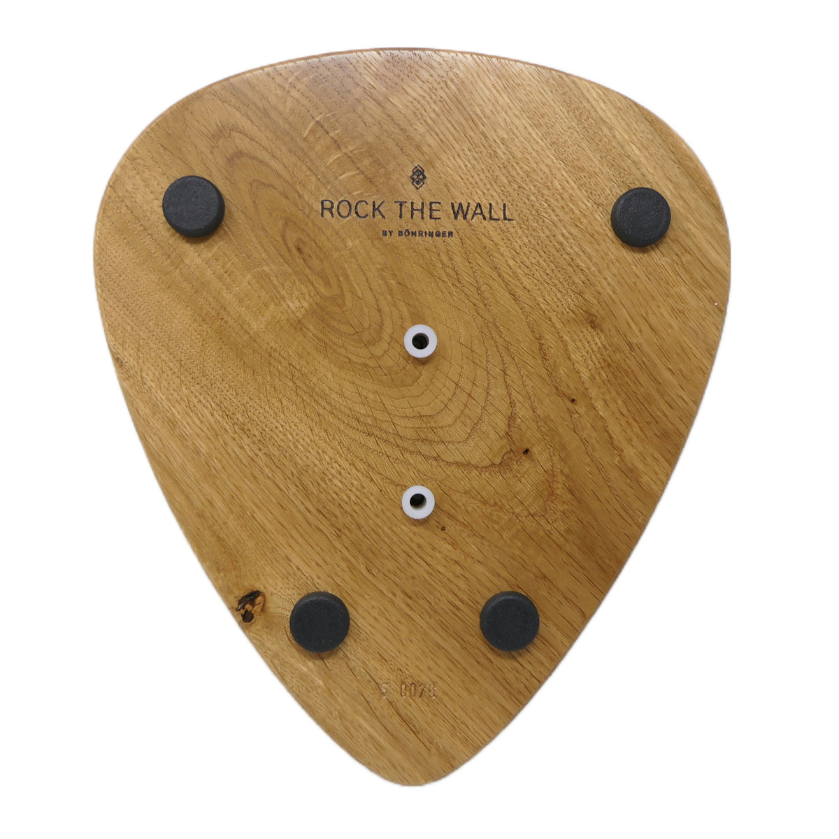 Gitarrenhalter aus Eiche mit Lichtenberg Gravur – DARK LINES FIVE Kork