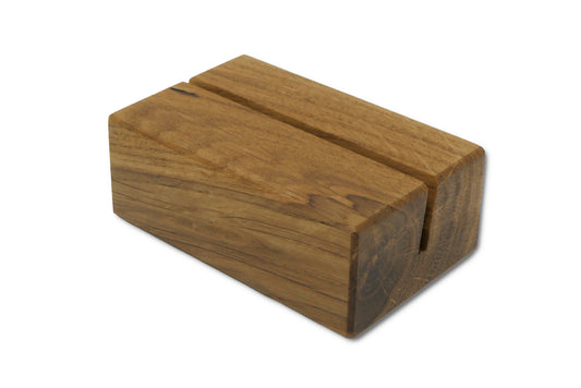 Kartenhalter aus Eiche 7 cm mit schrägem Kartenschlitz