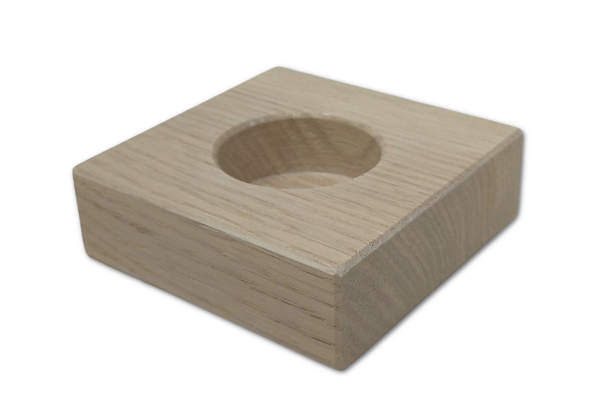 LED-Teelichthalter aus weißer Eiche OAK BLANC von ROCK THE WALL