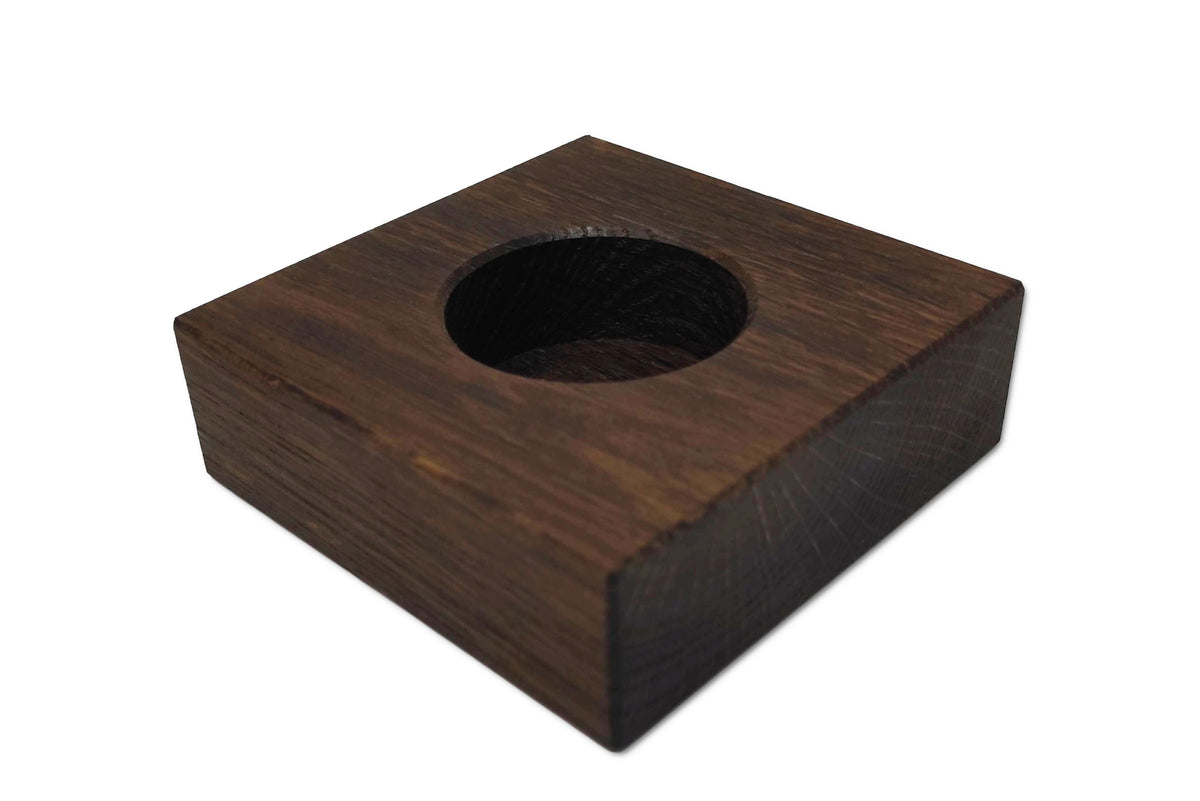 LED-Teelichthalter aus Räuchereiche OAK NOIR von ROCK THE WALL