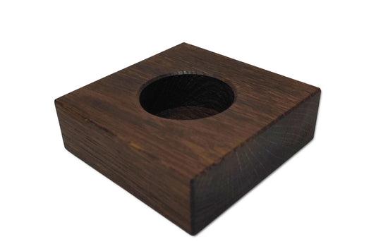 LED-Teelichthalter aus Räuchereiche OAK NOIR von ROCK THE WALL