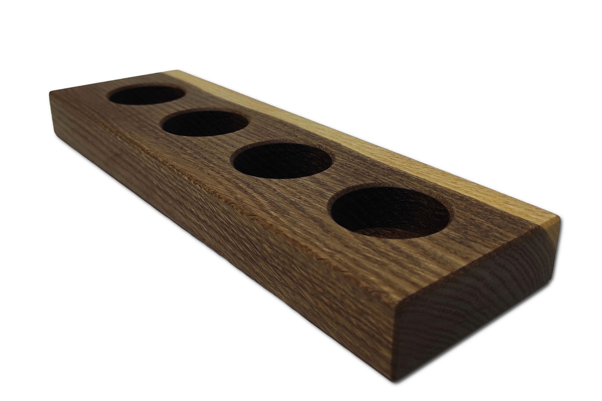 LED-Teelichthalter aus Räuchereiche mit Splintholz OAK NOIR von ROCK THE WALL