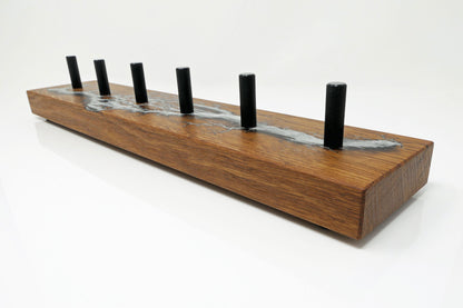 Schlüsselboard Roteiche 40 cm – Platin Silber