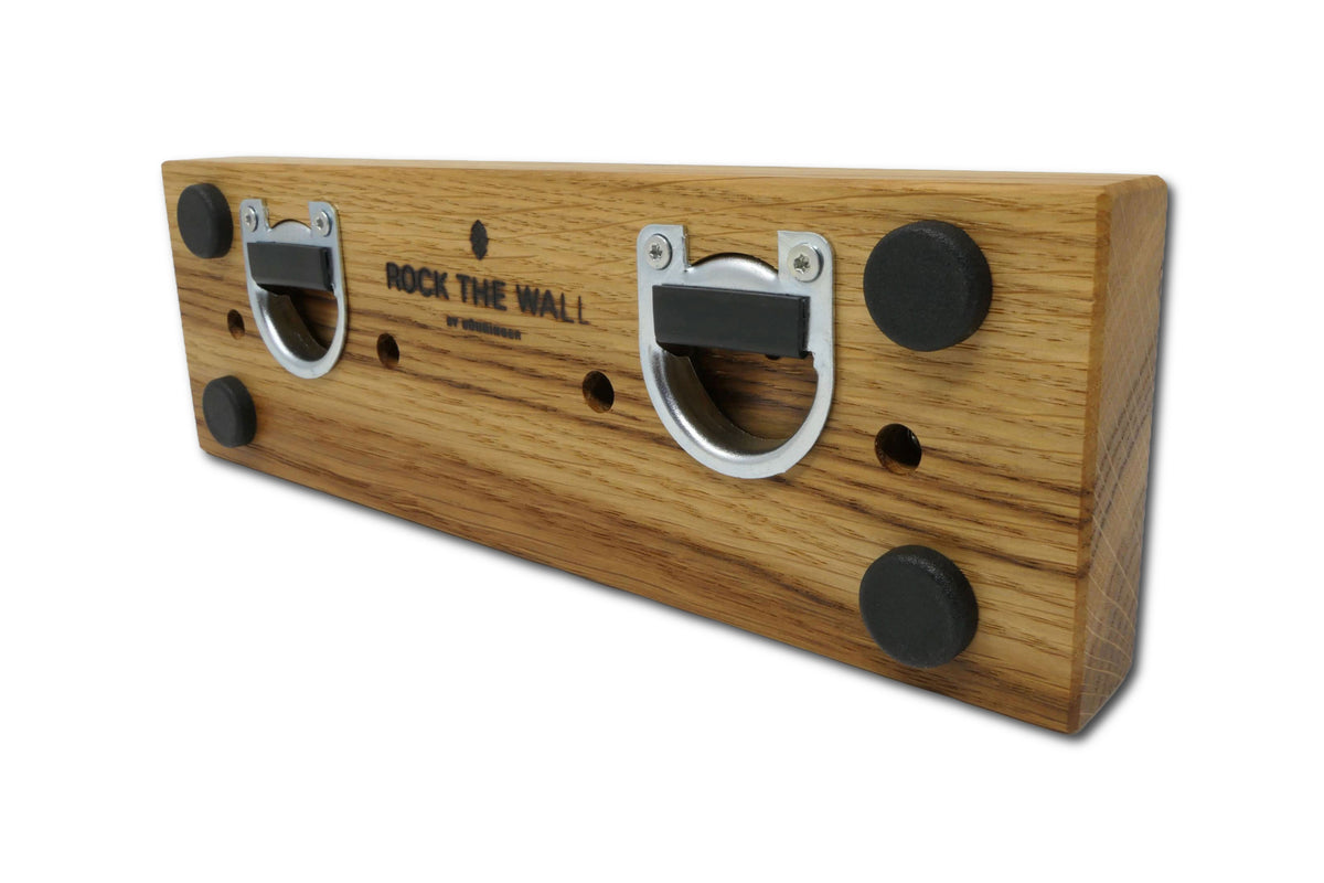 Rückseite des Schlüsselboards mit Aufhängung und ROCK THE WALL Branding