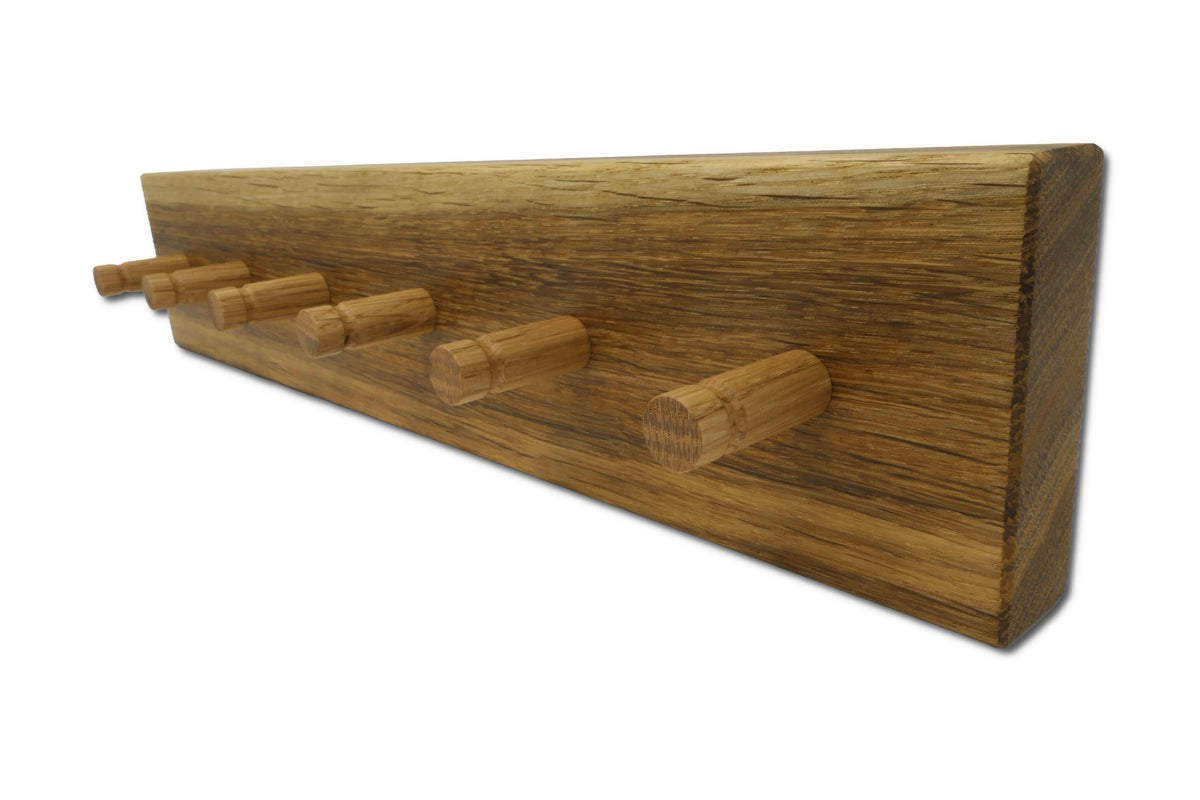 OAK NOIR Schlüsselboard aus dunkler Räuchereiche mit Eichenhaken