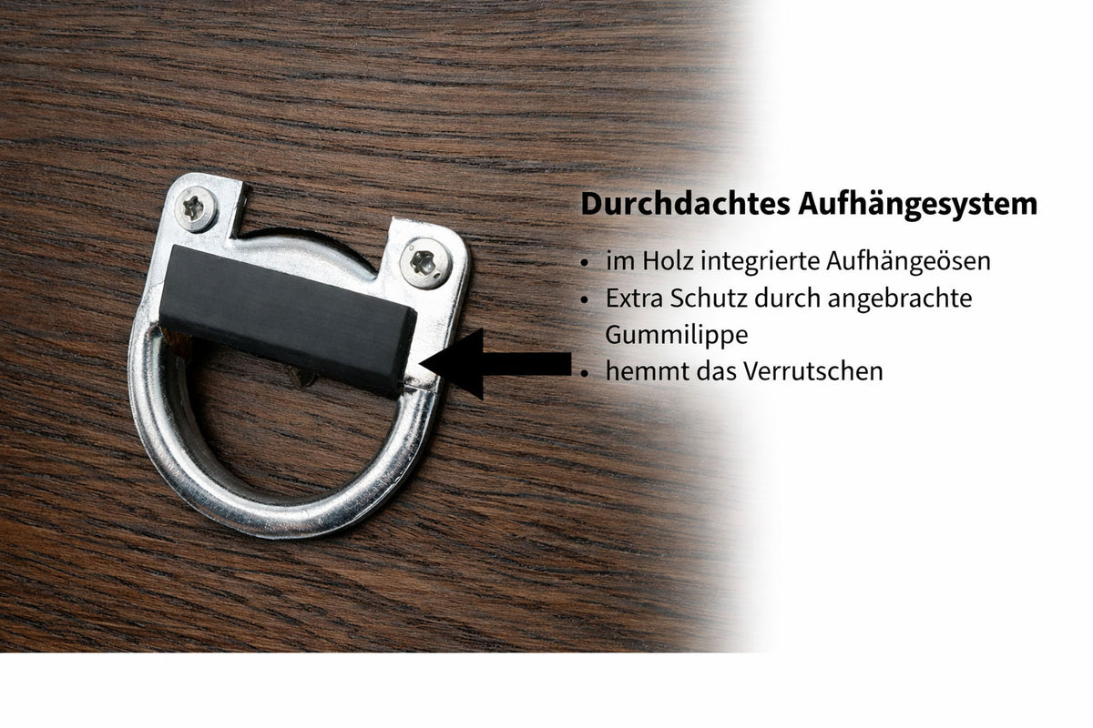 Schlüsselboard Räuchereiche 25 cm – OAK NOIR