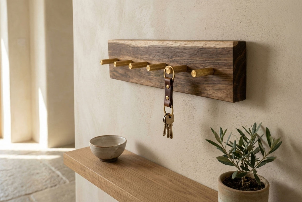 Schlüsselboard Räuchereiche 35 cm – OAK NOIR