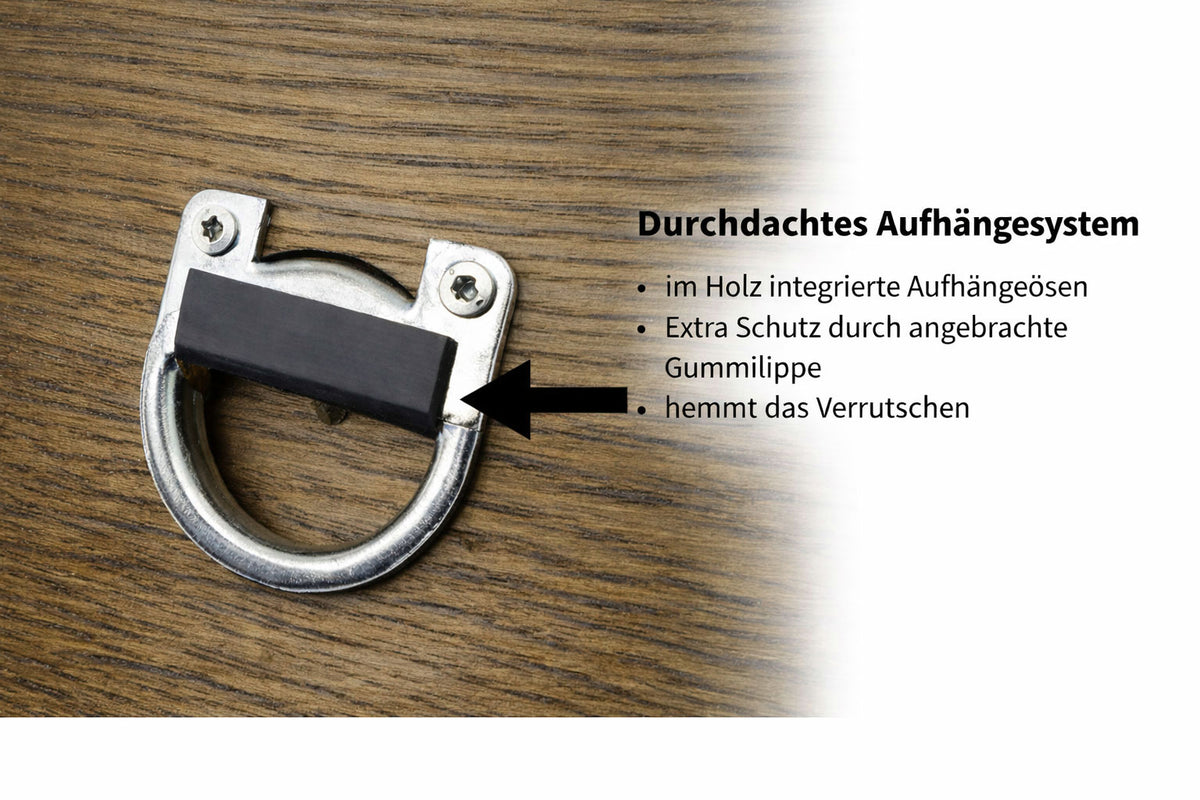 Schlüsselboard Räuchereiche 35 cm – OAK NOIR