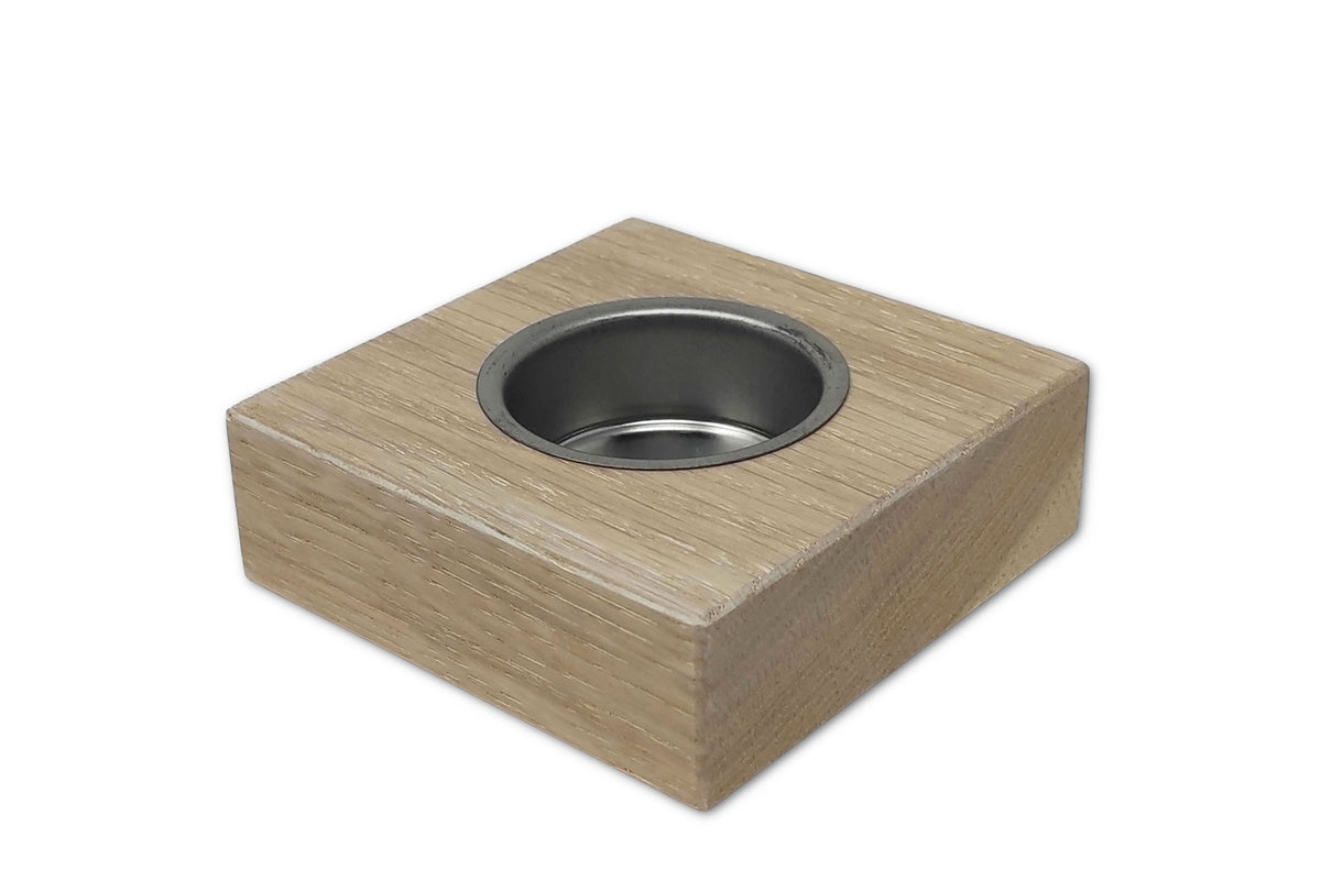 Teelichthalter aus weißer Eiche OAK BLANC von ROCK THE WALL