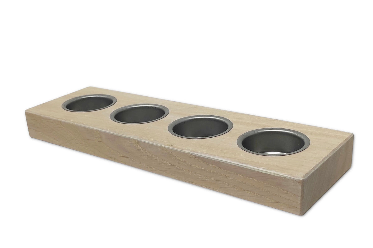 Teelichthalter aus weißer Eiche OAK BLANC von ROCK THE WALL