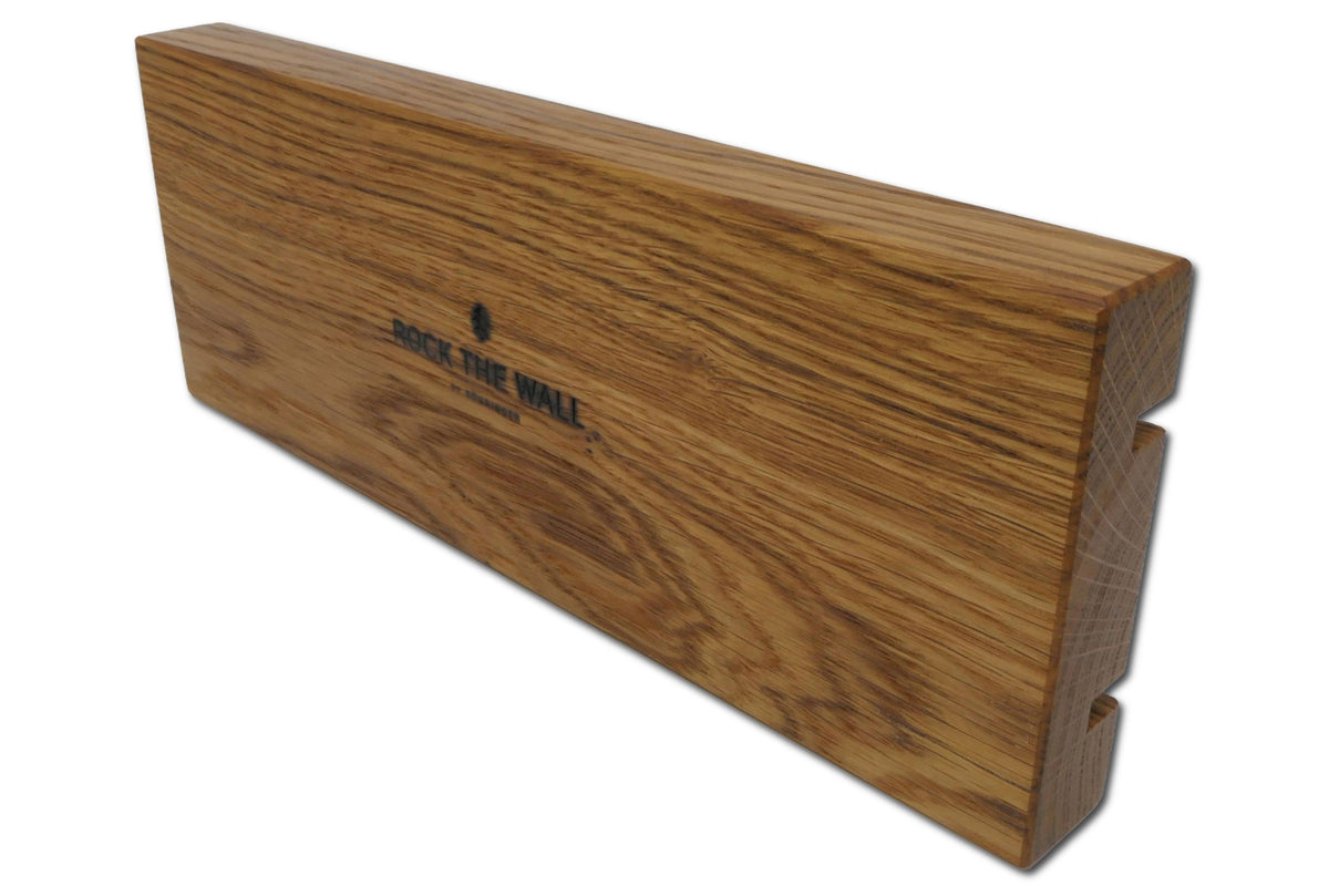 Visitenkartenhalter aus Roteiche 27 cm - Platin Silber