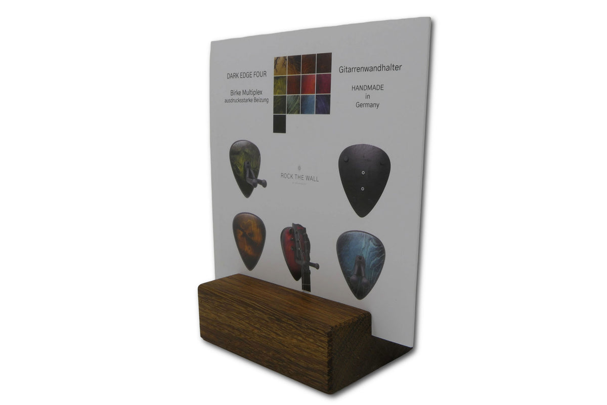 OAK NOIR Visitenkartenhalter aus Räuchereiche mit Karte im geraden Schlitz